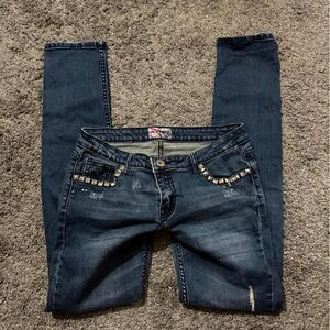American-vintage Women's Navy and Blue Jeans